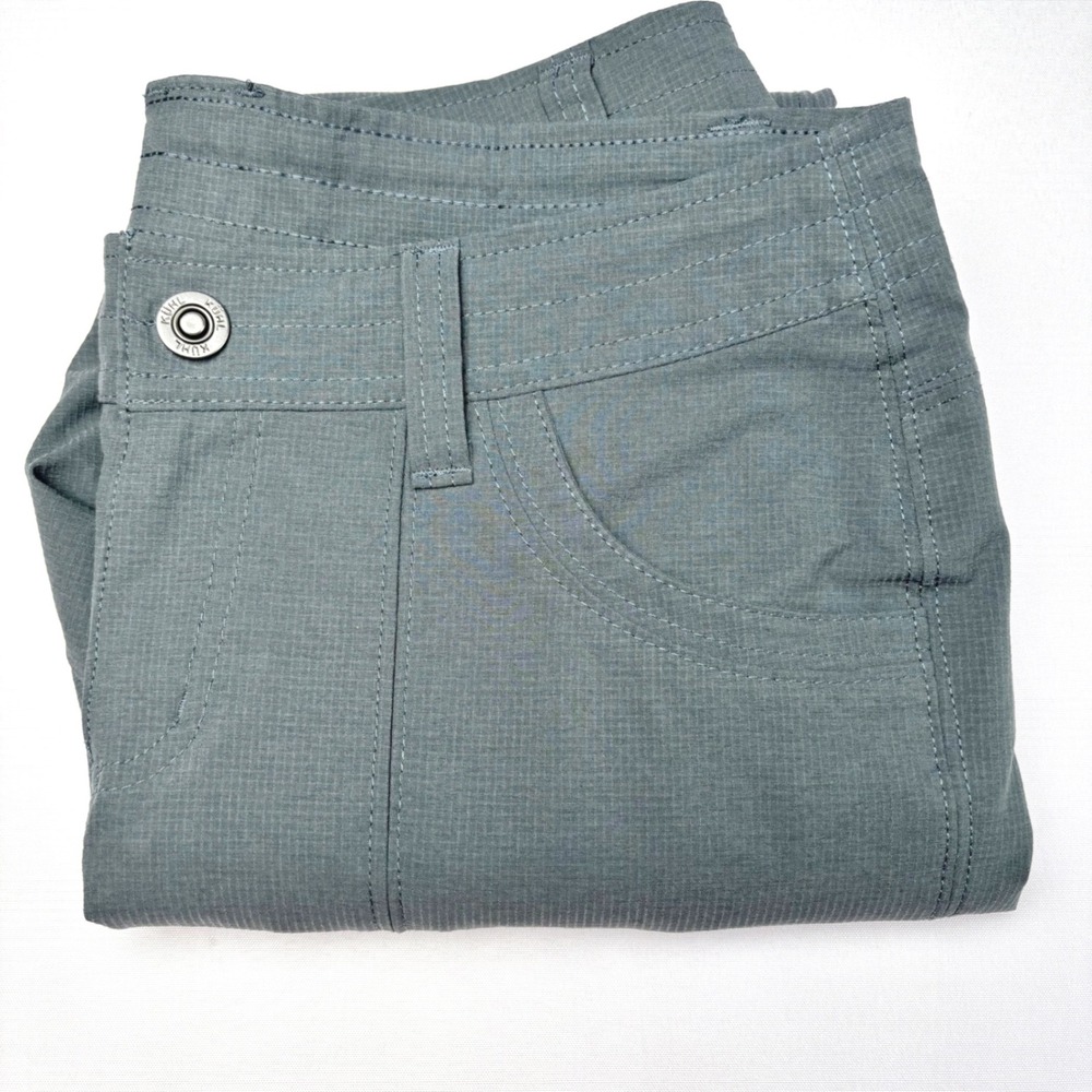 KUHL Womens Gray Green Ripstop Hiking Cargo Pants Size 4 Short Tapered Leg